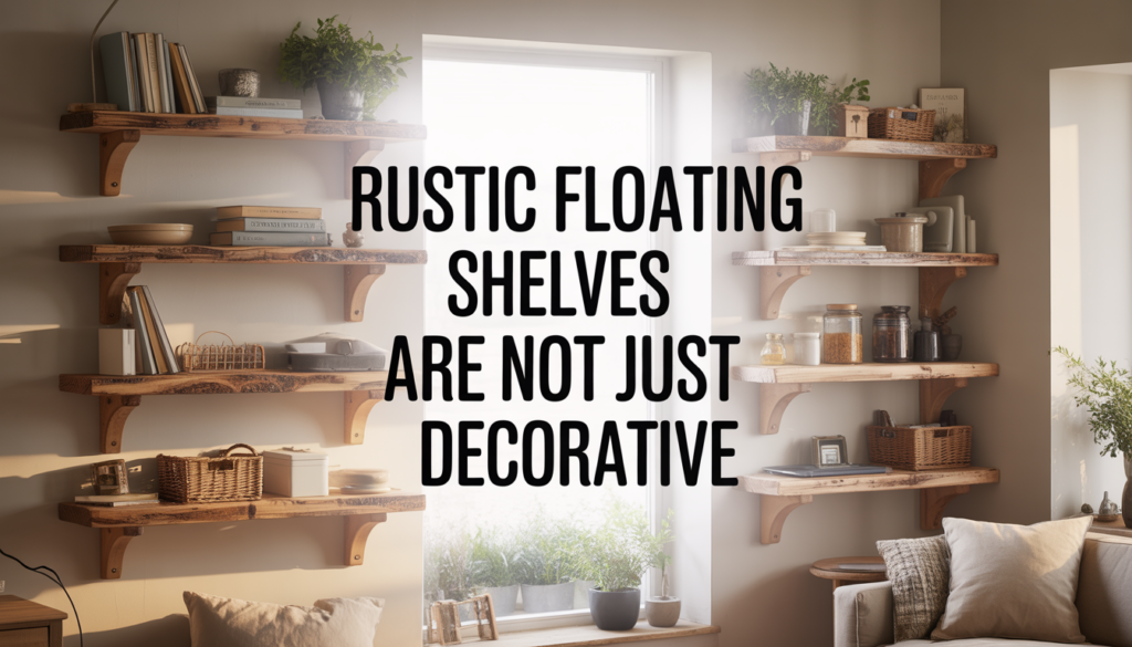 Rustic Floating Shelves Are Not Just Decorative 