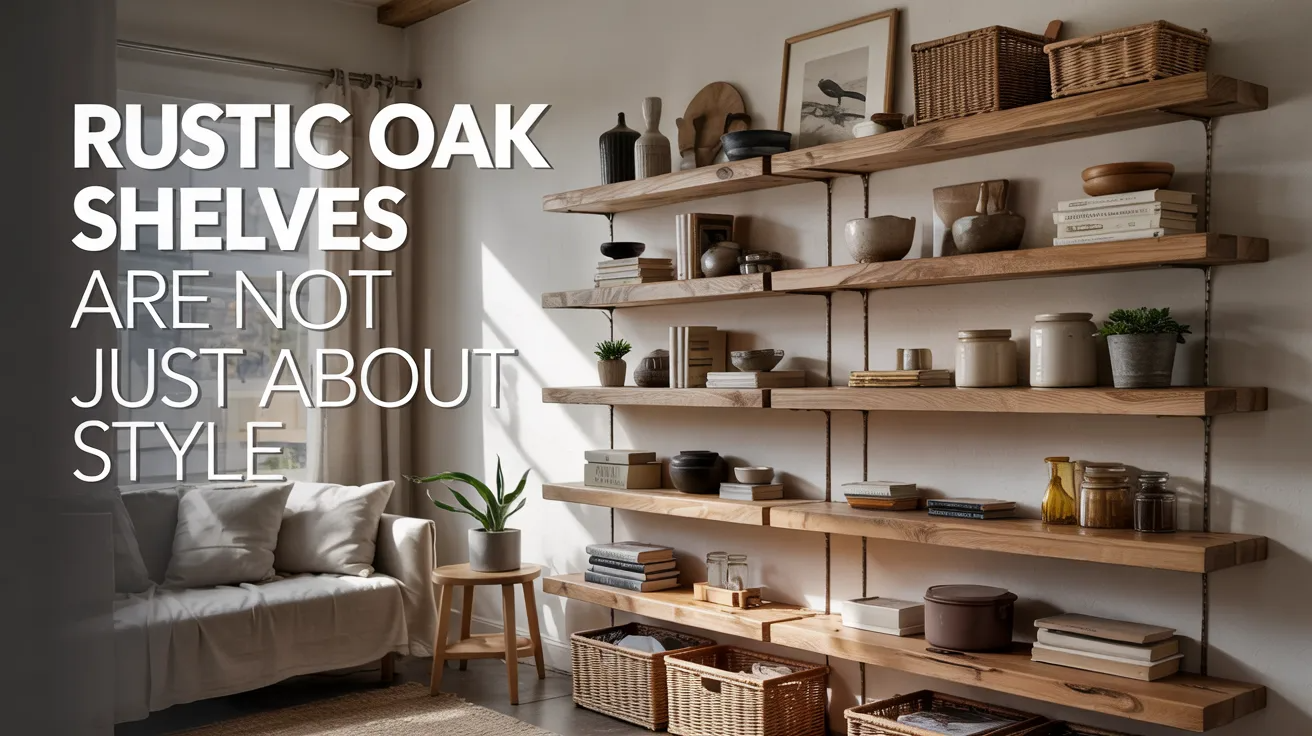 Rustic Oak Shelves Are Not Just About Style